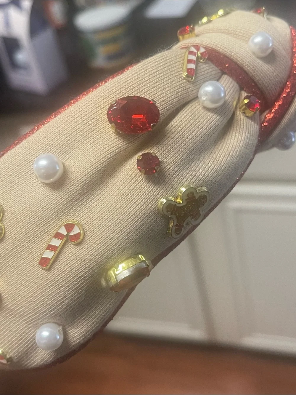 Brianna Canon gingerbread Christmas crystal headband new